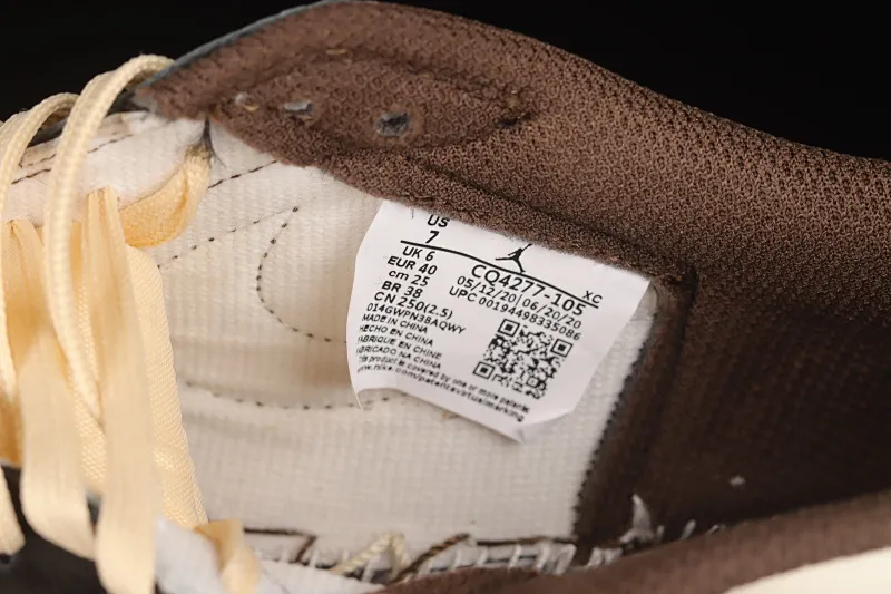 All categories Air Jordan Jordan series basketball shoes Air Jordan 1 Low Travis Scott x Air Jordan 1 Low "Dark Mocha" AJ1 Joe 1 small barb CQ4277-105